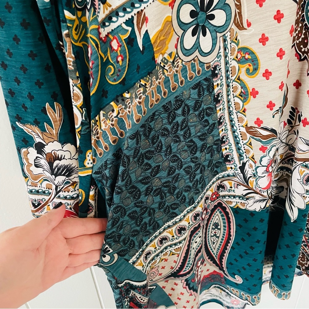 Heimish Usa Multicolor Patchwork Long Sleeve Dress - image 5